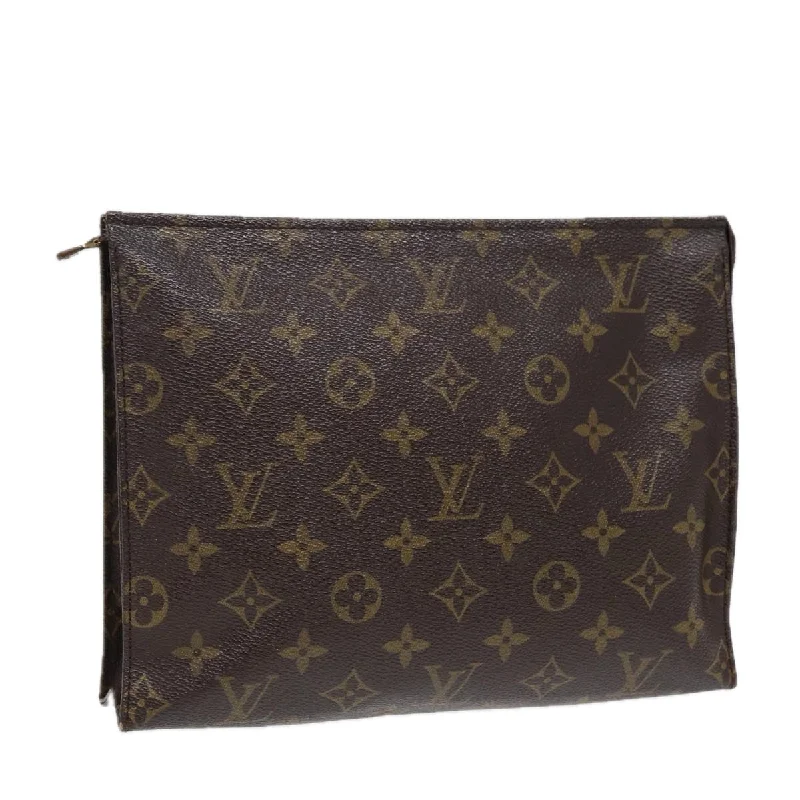 Louis Vuitton handbags with a beaded trim for a touch of glamourLOUIS VUITTON Monogram Poche Toilette 26 Pouch M47542 LV Auth 86807