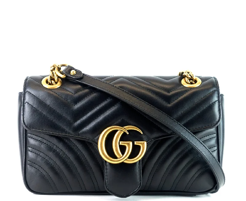 Women Gucci Sylvie bags featuring the signature web stripeMarmont Matelasse Chevron Leather Small Bag