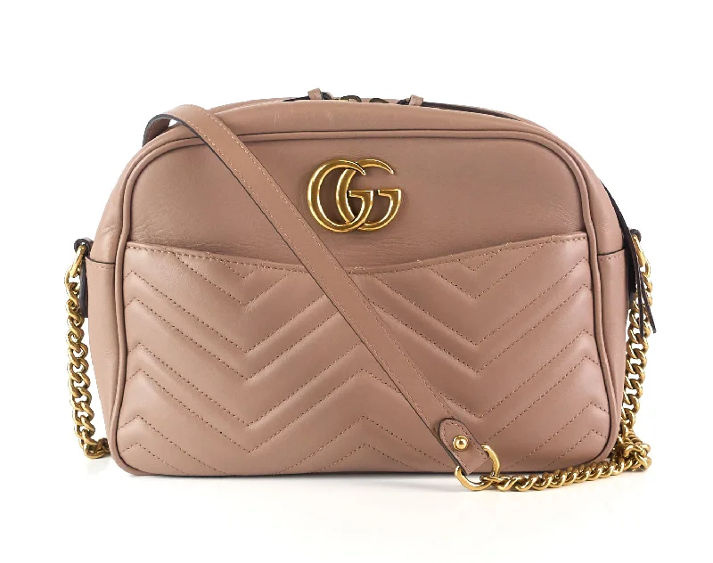 Women Gucci Sylvie bags with a detachable ribbon detailMarmont Matelasse Chevron Leather Medium Bag