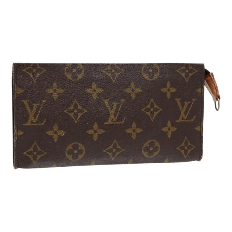 Louis Vuitton bags with a front - zip pocket for small items like keysLOUIS VUITTON Monogram Bucket GM Pouch Accessory Pouch LV Auth yk14282