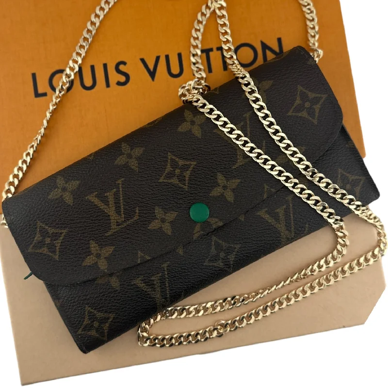 Louis Vuitton bags with a zip - around closure for enhanced securityLOUIS VUITTON Green Monogram Emilie Wallet