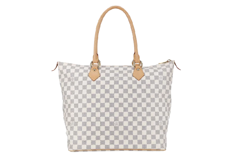 Ladies Louis Vuitton Capucines bags with gold - toned hardwareLOUIS VUITTON SALEYA GM DAMIER AZUR SHOULDER BAG CANVAS GOLD HARDWARE DU1067 NO DUST COVER