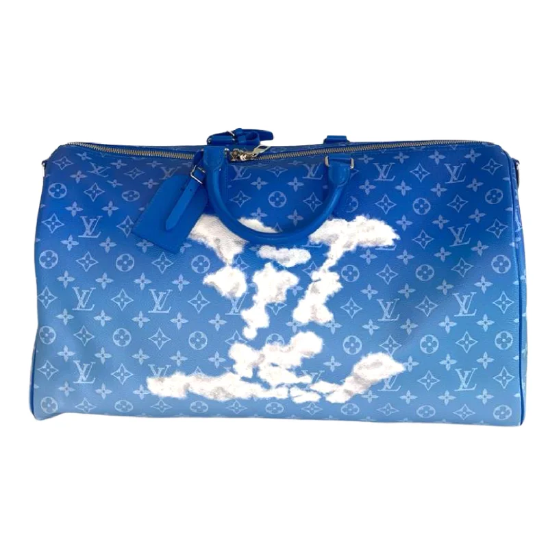 Louis Vuitton backpacks with a padded back panel for comfort during long - wearLouis Vuitton Cloud Keepall Bandouliere 50