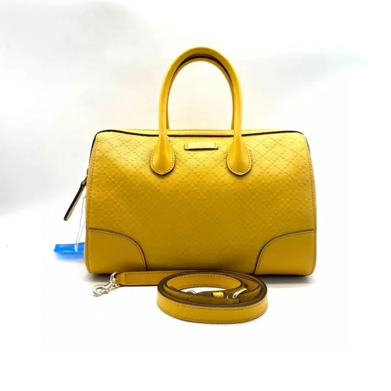 Ladies Gucci Dionysus bags with a detachable shoulder strapGucci Boston Two-Way Bag Yellow Leather Medium