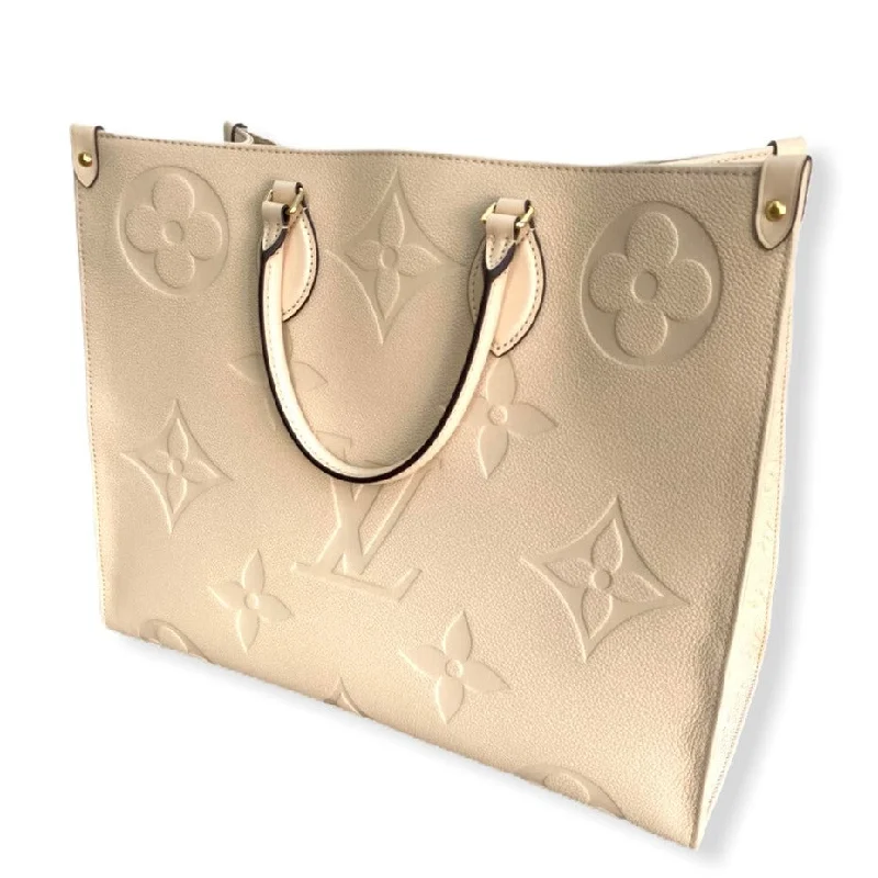 Louis Vuitton bags with a front - zip pocket for small items like keysLouis Vuitton On The Go GM Cream