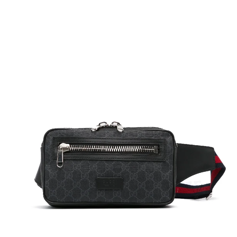 Ladies Gucci Dionysus bags with a detachable shoulder strapGucci Web Black GG Supreme Canvas