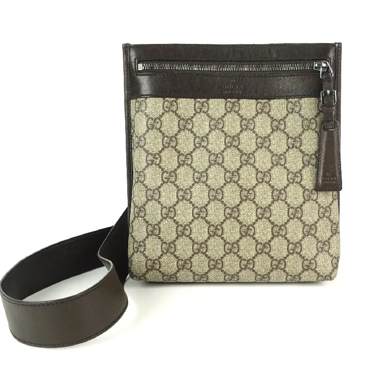 Women Gucci bags with a magnetic snap closure for easy accessSupreme Monogram Canvas Messenger Bag