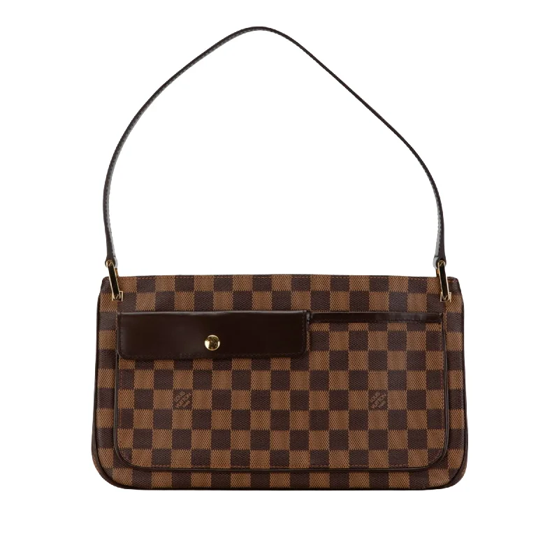 Louis Vuitton bags with a snap - button closure and a decorative charm for styleLOUIS VUITTON Aubagne Shoulder Bag