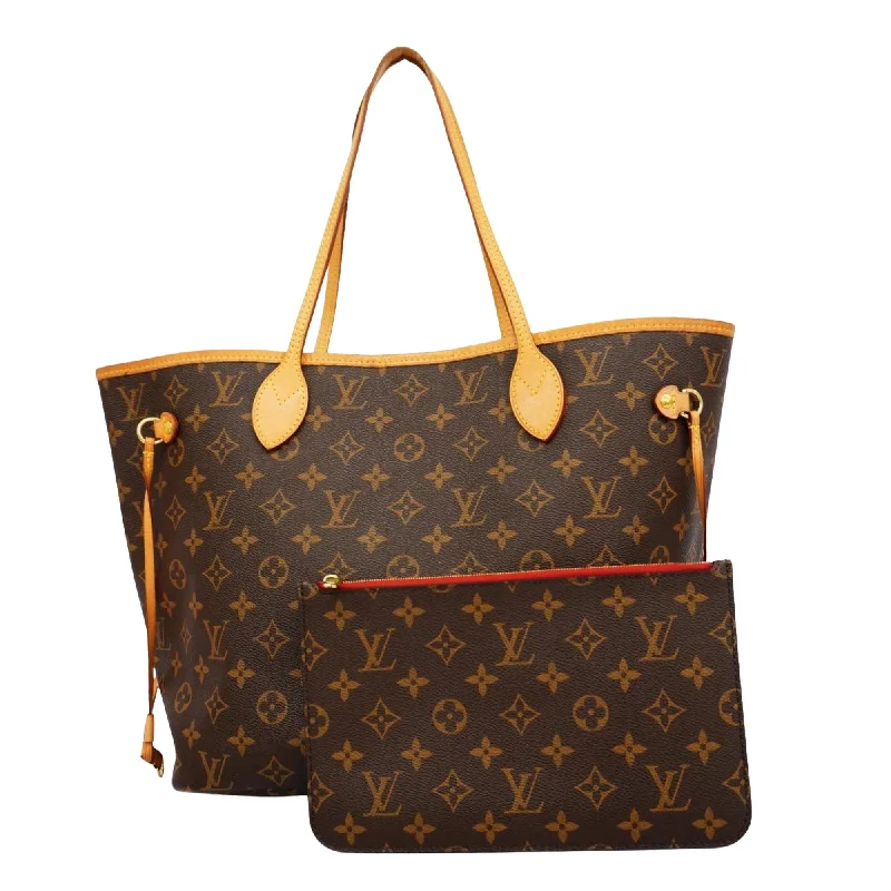 Louis Vuitton tote bags with a water - resistant coating for outdoor useLOUIS VUITTON Neverfull MM Tote