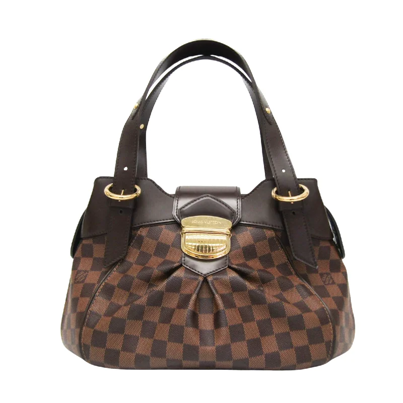 Louis Vuitton bags with a chain - link trim and a leather body for a modern edgeLOUIS VUITTON Sistina Shoulder Bag