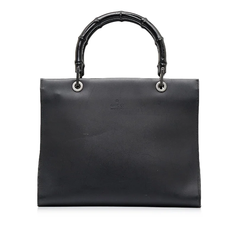 Women Gucci bags with interlocking G hardware for a classic lookGucci Bamboo Handbag Black