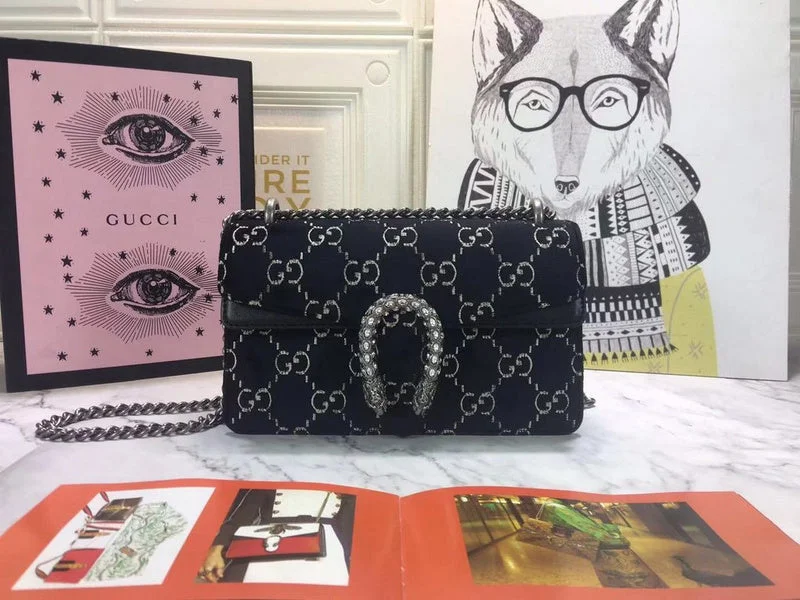 Women Gucci Sylvie bags with a crystal - embellished web stripeWF - Gucci Bags - 10630