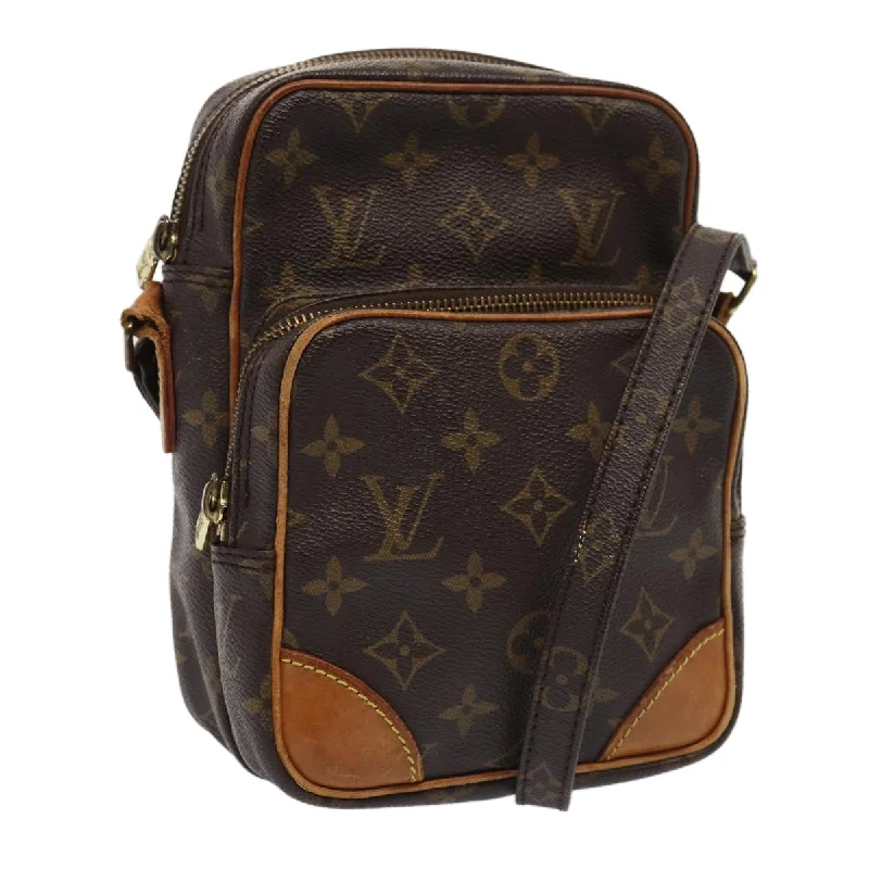 Louis Vuitton tote bags with a printed LV logo on the front for brand visibilityLOUIS VUITTON Monogram Amazon Shoulder Bag M45236 LV Auth 88019