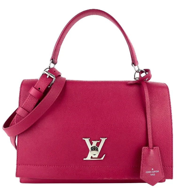 Louis Vuitton handbags with a metal - framed clasp for durabilityLockMe II Calfskin Leather Bag