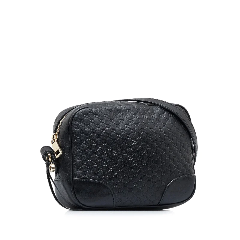 Medium - sized Women Gucci handbags for everyday useGucci Bree Black Microguccisima Embossed Leather