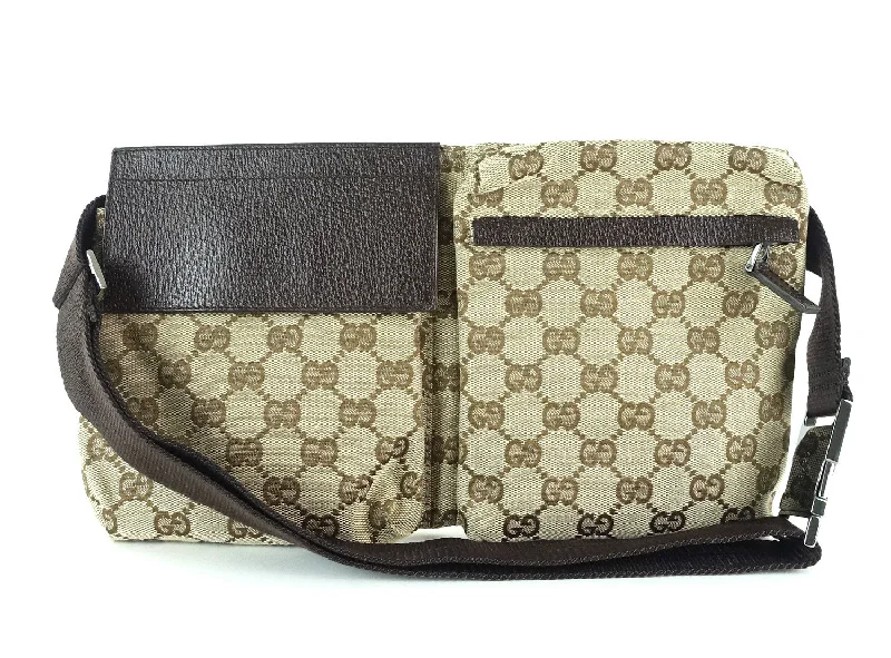 Women Gucci bags with a front - zip pocket for small itemsMonogram Canvas Belt Bag