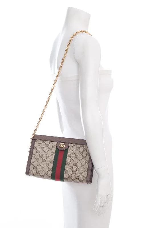 Ladies Gucci Dionysus bags with a detachable shoulder strapGucci Brown Beige Small GG Supreme Ophidia HandBag