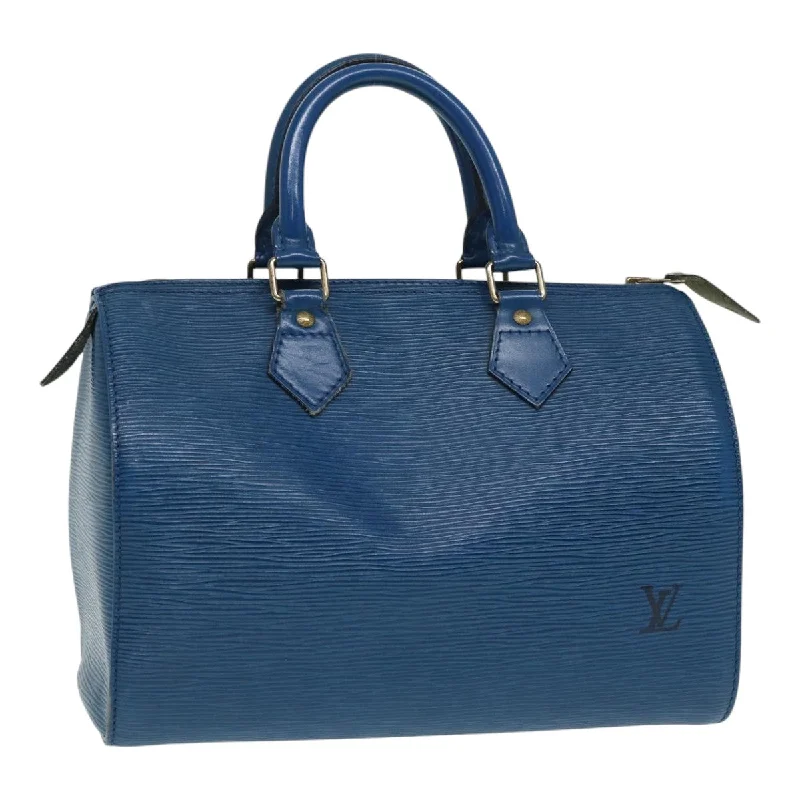 Louis Vuitton Twist bags with a snakeskin - effect panel for a bold lookLOUIS VUITTON Epi Speedy 25 Hand Bag Toledo Blue M43015 LV Auth 87489