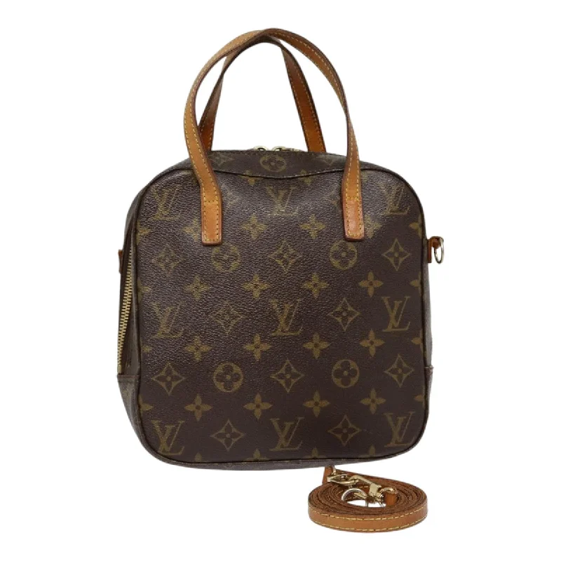 Louis Vuitton handbags with a patent - leather finish for a shiny lookLOUIS VUITTON Monogram Spontini Hand Bag 2way M47500 LV Auth yk14416