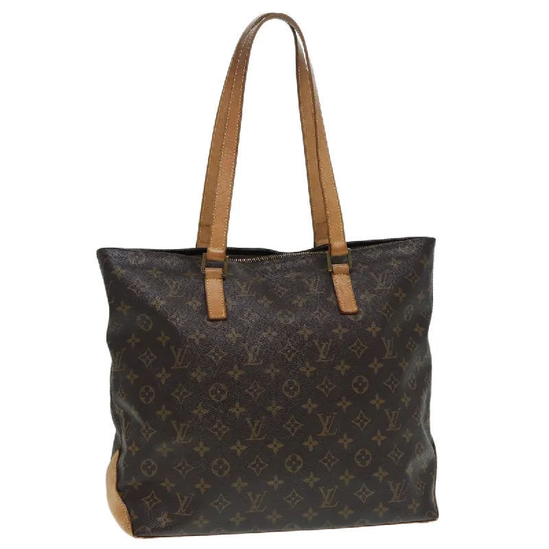 Louis Vuitton bags with a detachable mirror inside for on - the - go touch - upsLOUIS VUITTON Monogram Cabas Mezzo Tote Bag M51151 LV Auth 86757