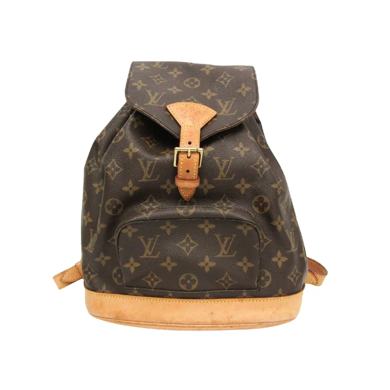 Louis Vuitton bags with a detachable mirror inside for on - the - go touch - upsLOUIS VUITTON Montsouris Backpack