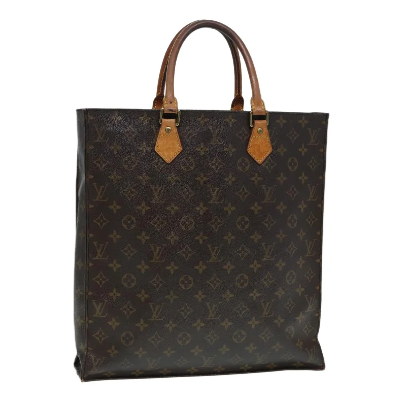 Louis Vuitton Alma bags featuring the signature top - handle designLOUIS VUITTON Monogram Sac Plat Hand Bag M51140 LV Auth 86765