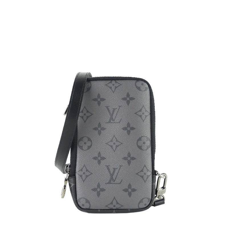 Louis Vuitton Twist bags with the iconic LV - turnlock closureDouble Phone Eclipse Reverse Canvas Pouch