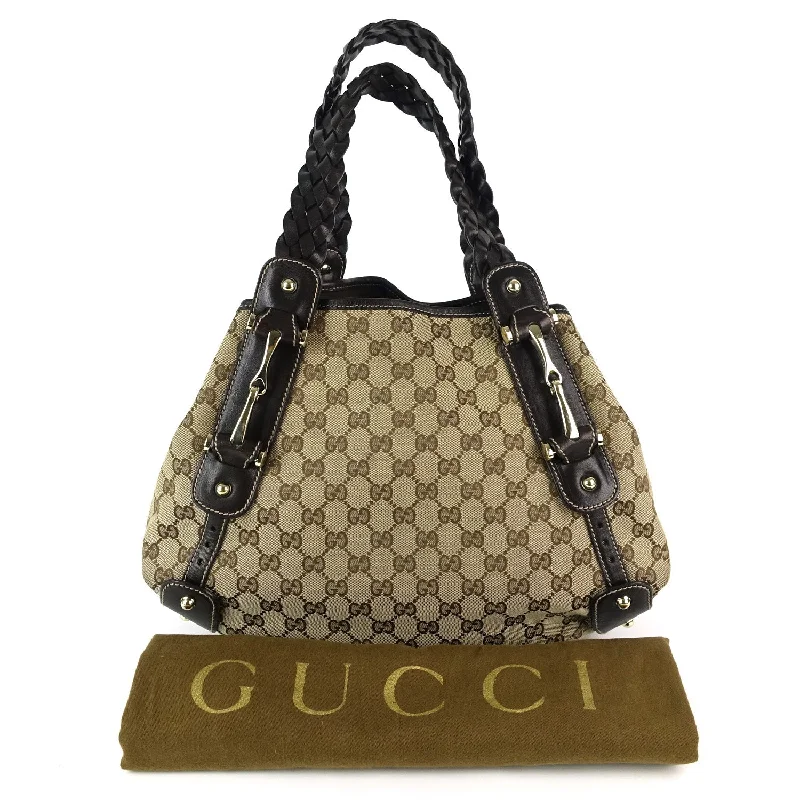 Women Gucci Sylvie bags featuring the signature web stripePelham Monogram Canvas Hobo Bag