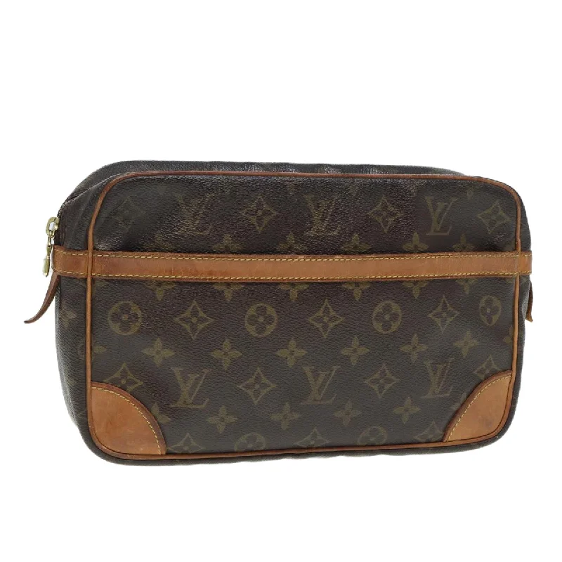 Louis Vuitton Neverfull bags with large capacity for everyday essentialsLOUIS VUITTON Monogram Compiegne 28 Clutch Bag M51845 LV Auth 84469