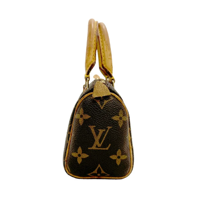 Louis Vuitton handbags with a metal - framed clasp for durabilityLOUIS VUITTON Mini speedy Handbag