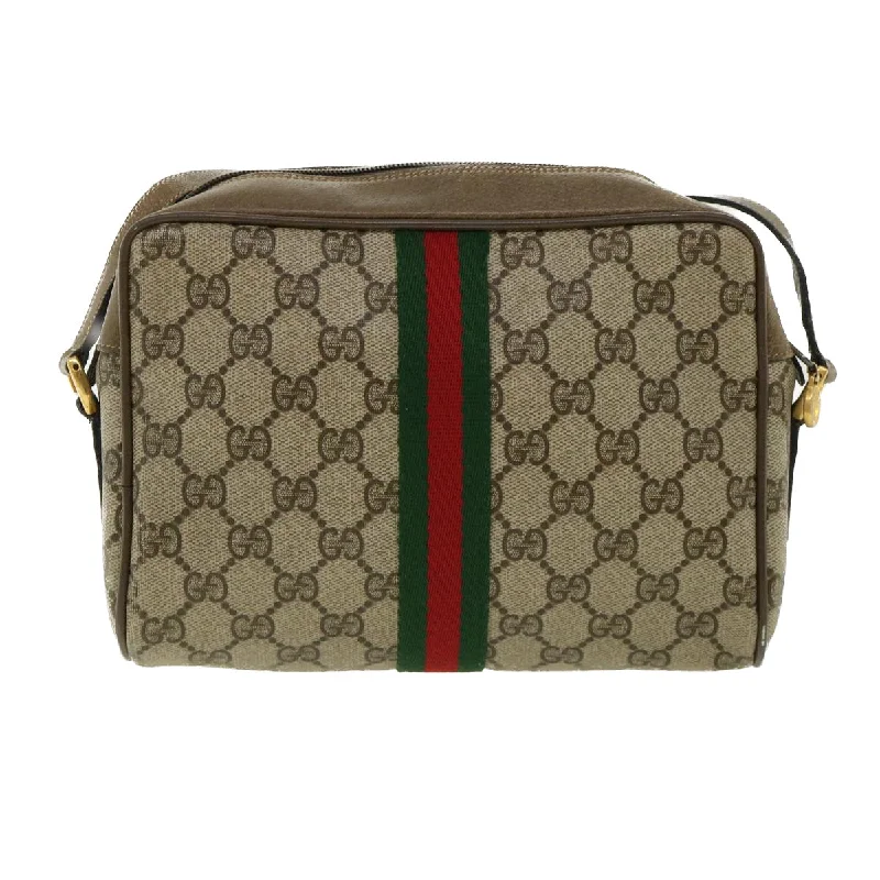 Ladies Gucci Dionysus bags with a chain - link shoulder strapGUCCI GG Canvas Web Sherry Line Shoulder Bag Beige Green 98.02.004  yk5881B