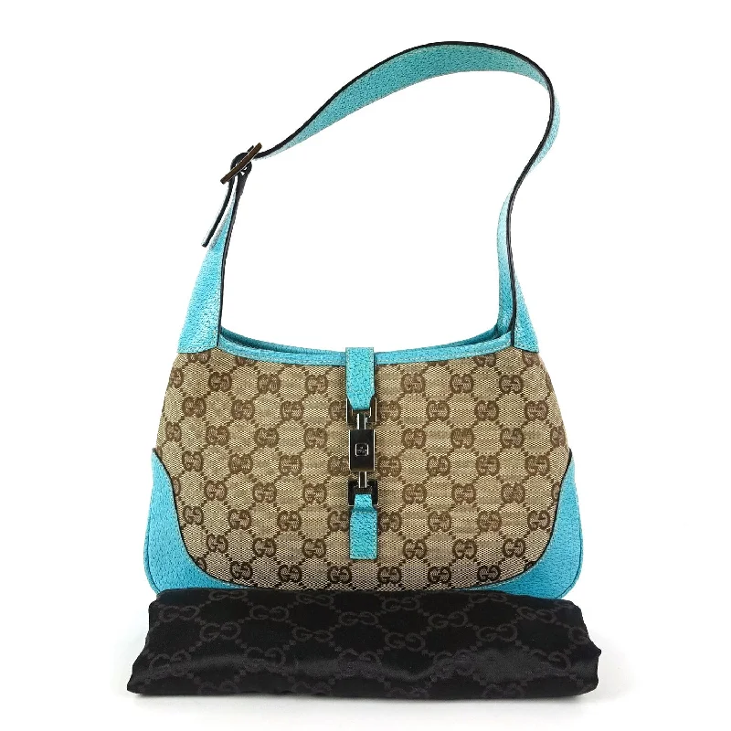 Women Gucci bags with a detachable mobile phone holderJackie Monogram Canvas Shoulder Bag