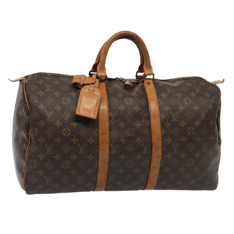 Louis Vuitton backpacks with a padded laptop compartment for travelLOUIS VUITTON Monogram Keepall 50 Boston Bag M41426 LV Auth fm3687