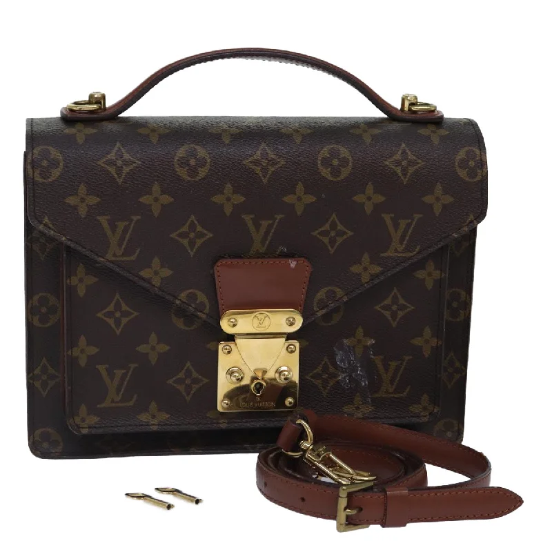 Louis Vuitton backpacks with a sleek, minimalist design for styleLOUIS VUITTON Monogram Monceau 26 Shoulder Bag M51187 LV Auth mr398