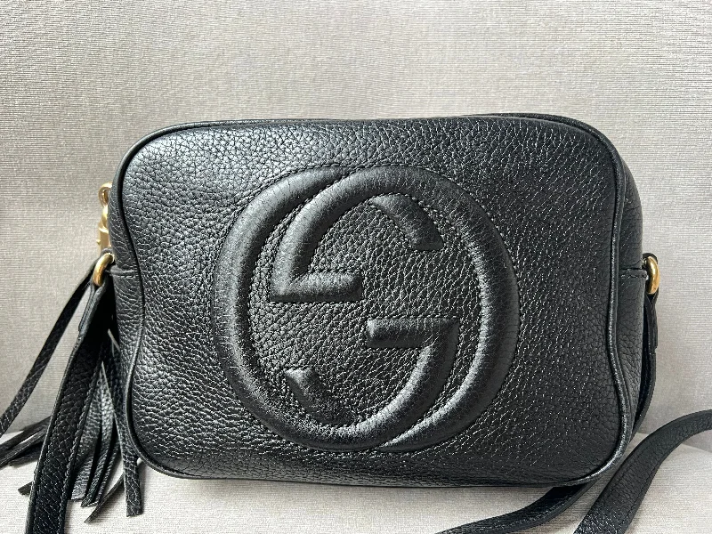 Gucci crossbody bags for women with adjustable leather strapsGucci Black Soho Disco