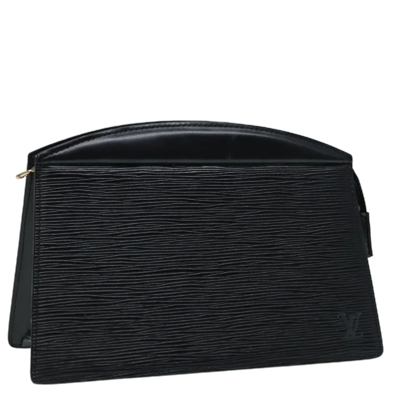 Louis Vuitton Twist bags with the iconic LV - turnlock closureLOUIS VUITTON Epi Trousse Crete Pouch Black M48402 LV Auth 87381