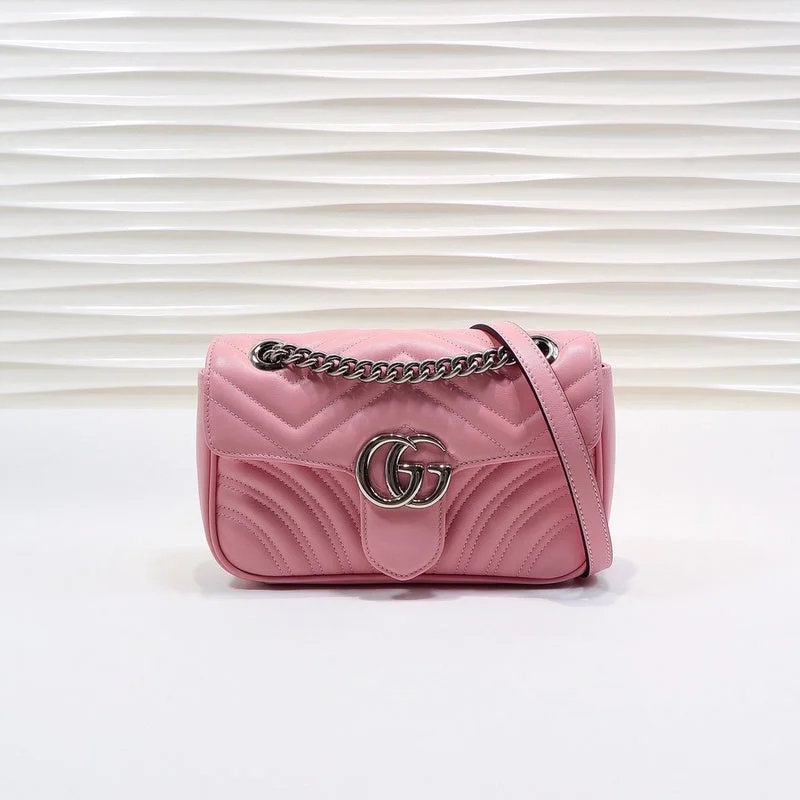 Women Gucci bags with a chain - link trim and a leather bodyBC - GUCCI BAG - 1378