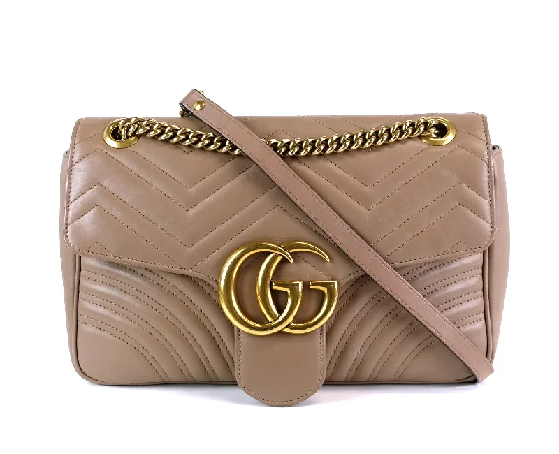 Women Gucci crossbody bags with a woven leather strapMarmont Matelasse Chevron Leather Small Bag