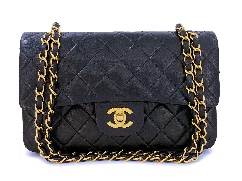 Chanel bags available in bold colors and patternsChanel 1996 Vintage Black Small Classic Double Flap Bag 24k GHW