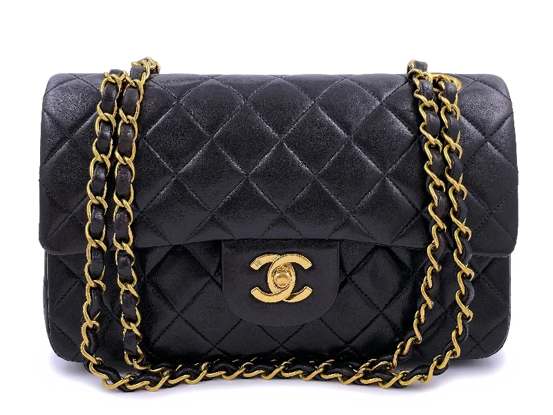 Chanel bags with exclusive seasonal designs and materialsChanel 1994 Vintage Black Small Classic Double Flap Bag 24k GHW