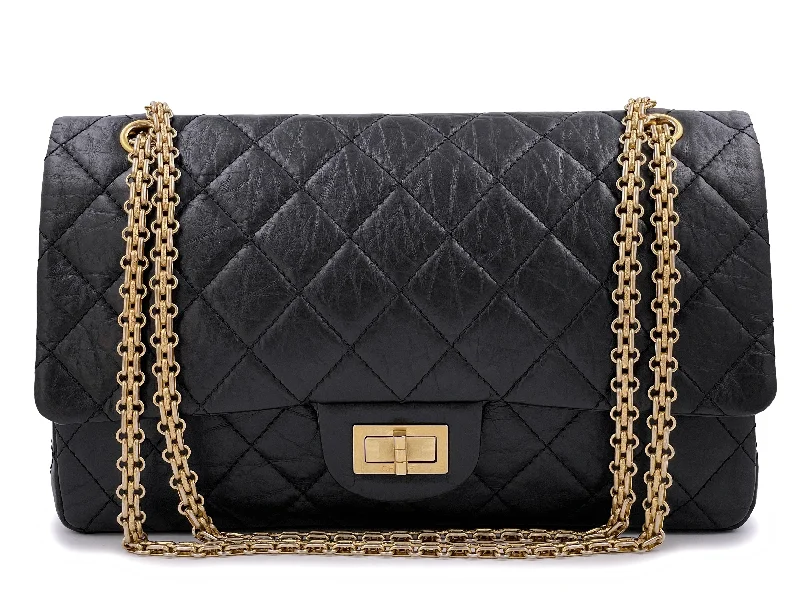 Chanel Black Handbag for Business MeetingsChanel 2009 Black Aged Calfskin Reissue Large 227 2.55 Flap Bag GHW