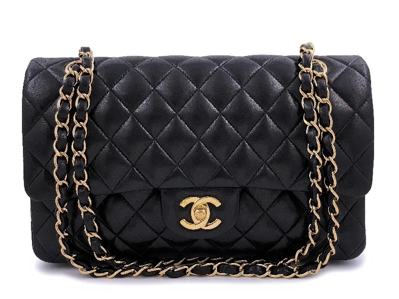 Chanel bags with gold, silver, and pearl accentsPristine Chanel 2006 Vintage Black Medium Classic Flap Bag 24k GHW