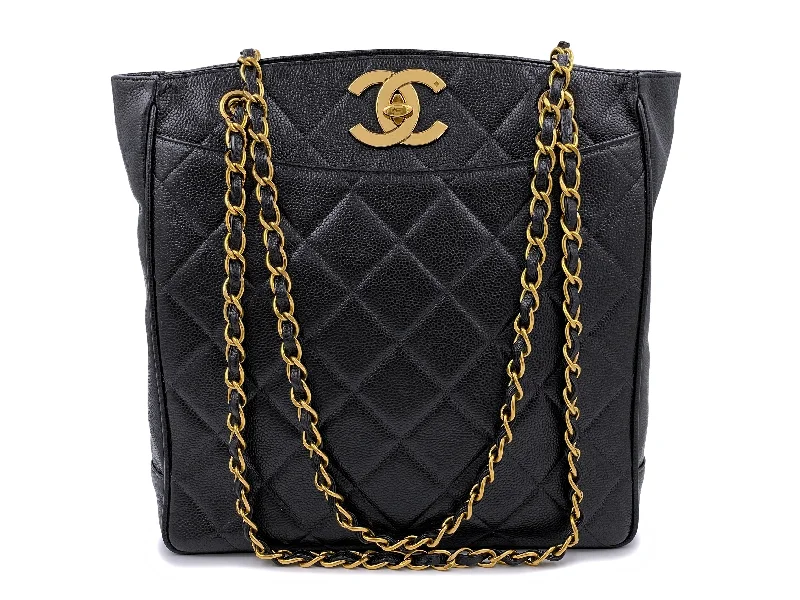 Chanel bags in luxury boutiques worldwideChanel 1994 Vintage Caviar CC Clasp Shopper Tote Bag 24k GHW