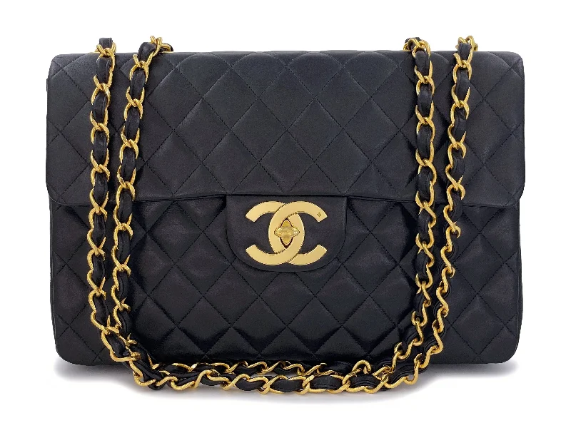 Chanel Chain Strap Handbag for Everyday UseChanel Vintage 1994 Black Maxi Classic "Jumbo XL" Flap Bag 24k GHW Lambskin