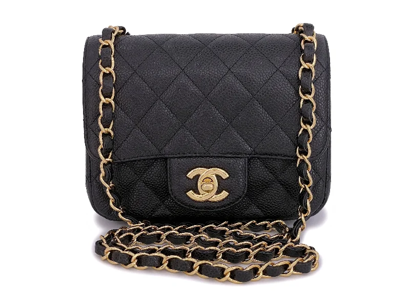 Chanel bags that pair perfectly with any outfitChanel Black Caviar Square Classic Mini Flap Bag GHW