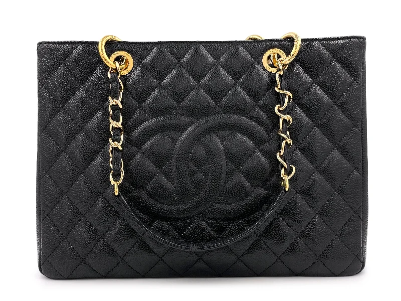 Chanel bags with exclusive seasonal releasesChanel Black Caviar GST Grand Shopper Tote Bag GHW