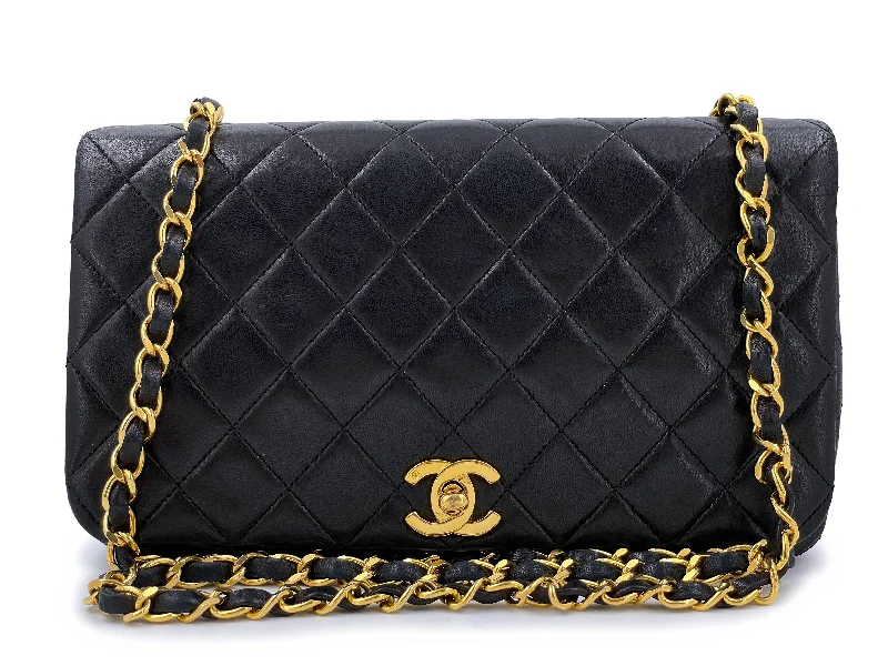 Chanel Lightweight Handbag for Daily ErrandsChanel 1989 Vintage Black Timeless Quilted Full Flap Bag 24k GHW