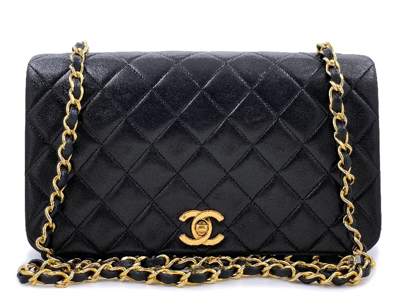 Chanel bags with modern touchesChanel 1989 Vintage Black Full Flap Bag 24k GHW