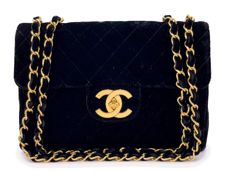 Chanel Small Crossbody Bag for TravelChanel 1995 Vintage Black Velvet Jumbo Classic Flap Bag 24k GHW