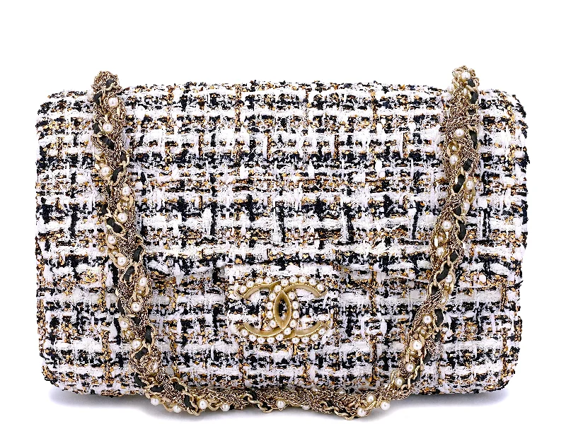 Chanel bags as wedding day accessoriesRare Chanel 2014 Tweed and Pearl Westminster Flap Bag GHW